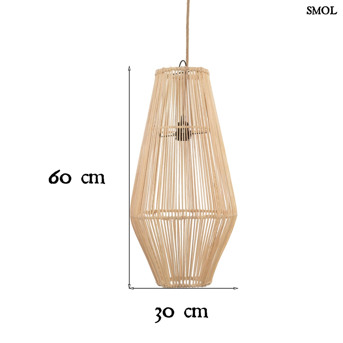 AFRODISIAC - rattan lámpaernyő - natúr, 60 cm - smol.hu - méretekkel