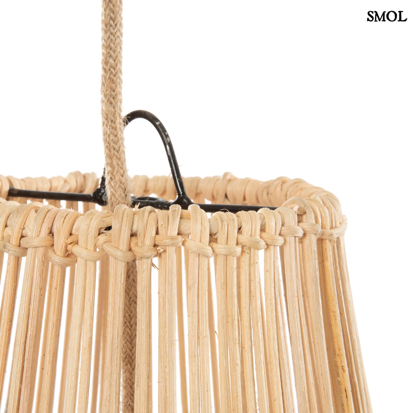 AFRODISIAC - rattan lámpaernyő - natúr, 60 cm - smol.hu - teteje nagyítva