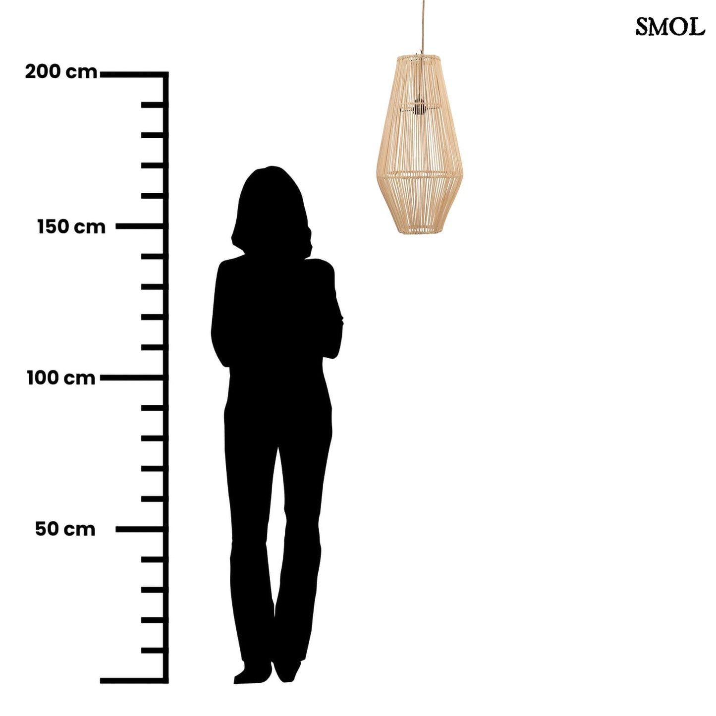 AFRODISIAC - rattan lámpaernyő - natúr, 60 cm - smol.hu - méretarányosan