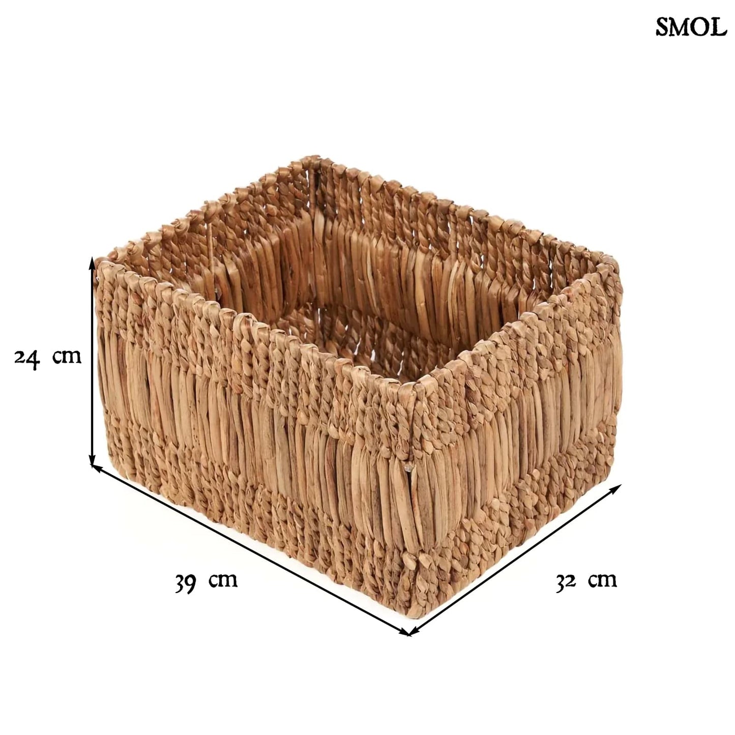 AKUKU, banánlevél tároló kosár, 39 cm - smol.hu - méretarányosan