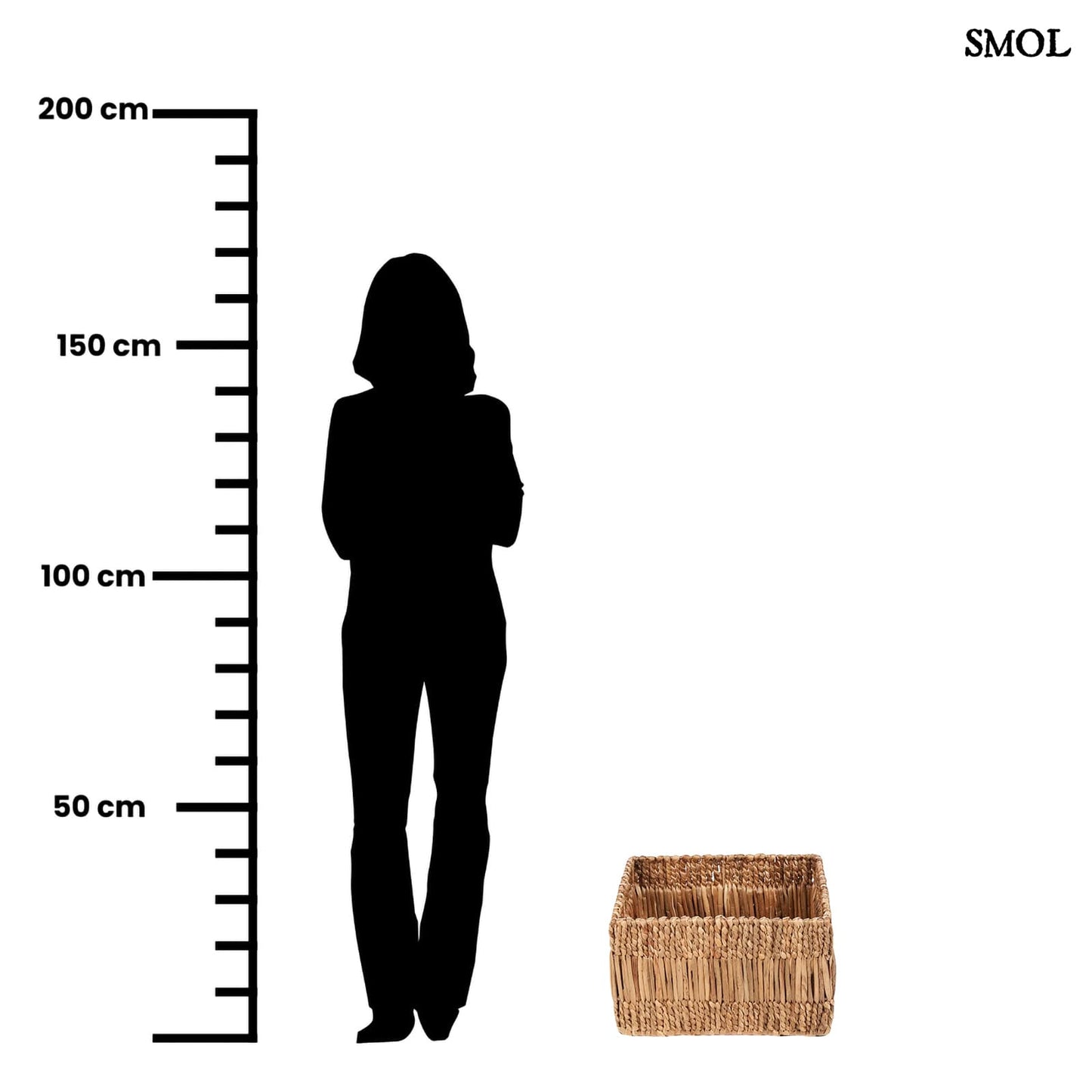 AKUKU, banánlevél tároló kosár, 39 cm - smol.hu - méretarányosan