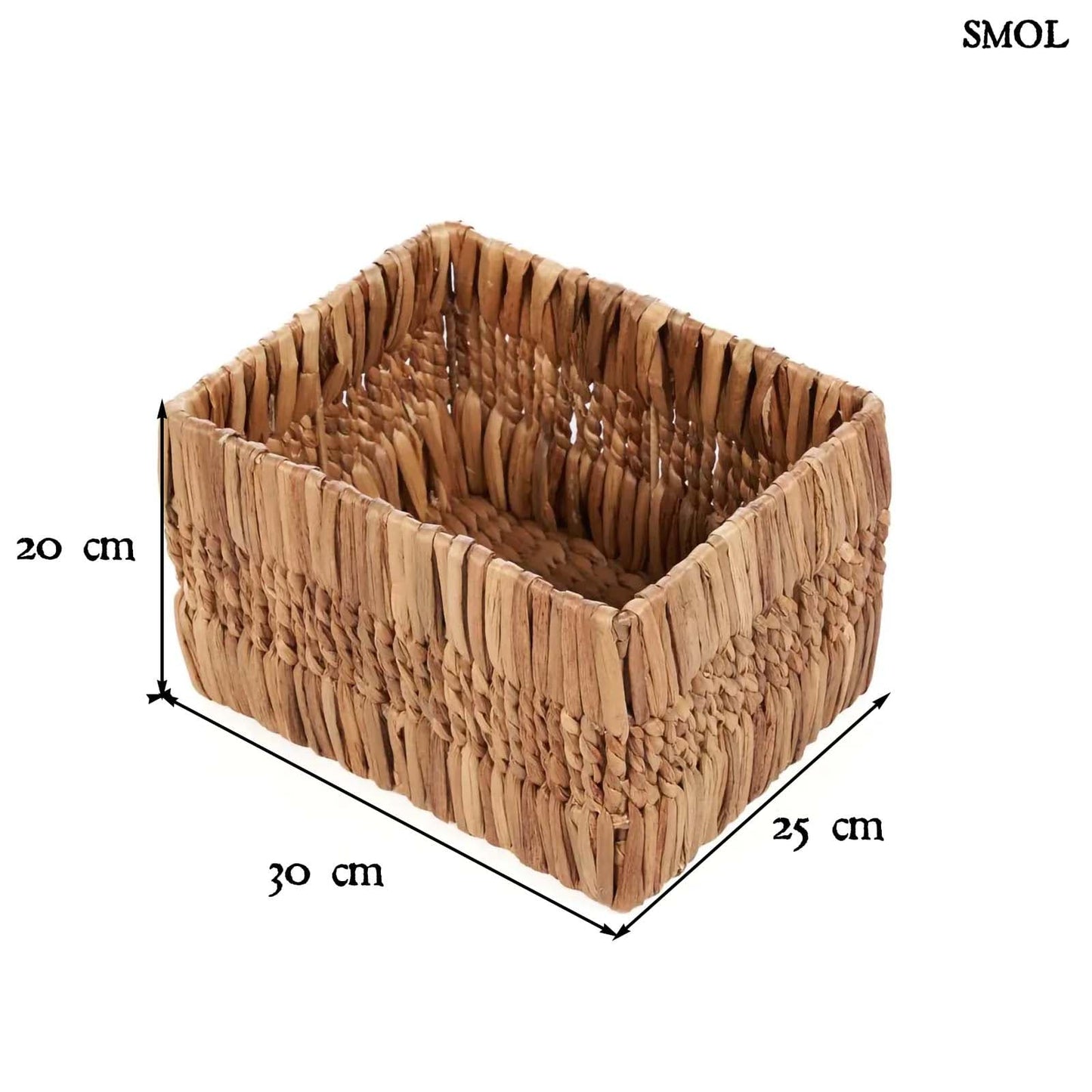 AKUKU - tároló kosár banánlevélből - 32 cm - smol.hu - méretekkel
