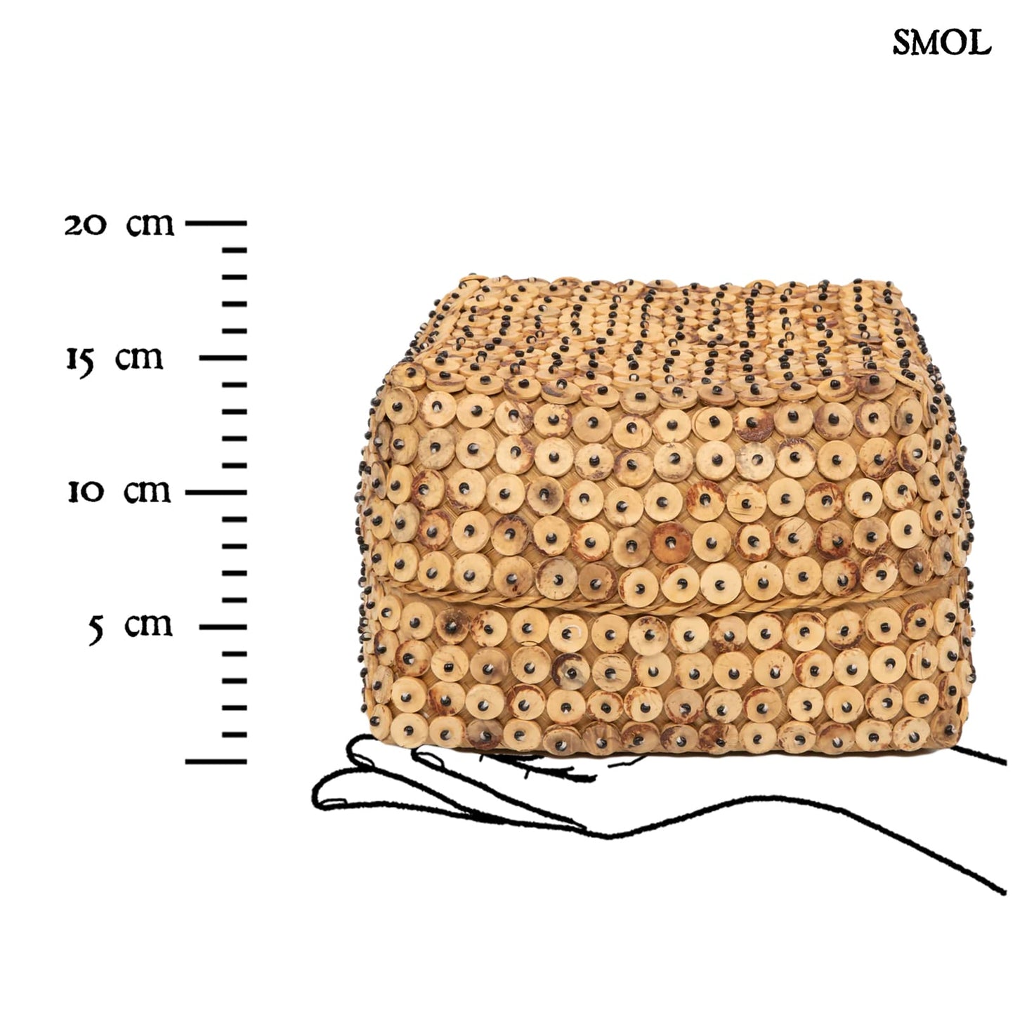COCONUT SHELL, natúr, kókuszhéj, fedeles tároló , 28 cm - smol.hu - méretarányosan