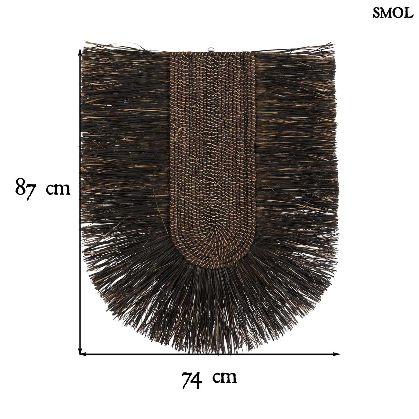 DADA, nagyméretű, fekete fali dekoráció, 87 cm - smol.hu - méretekkel