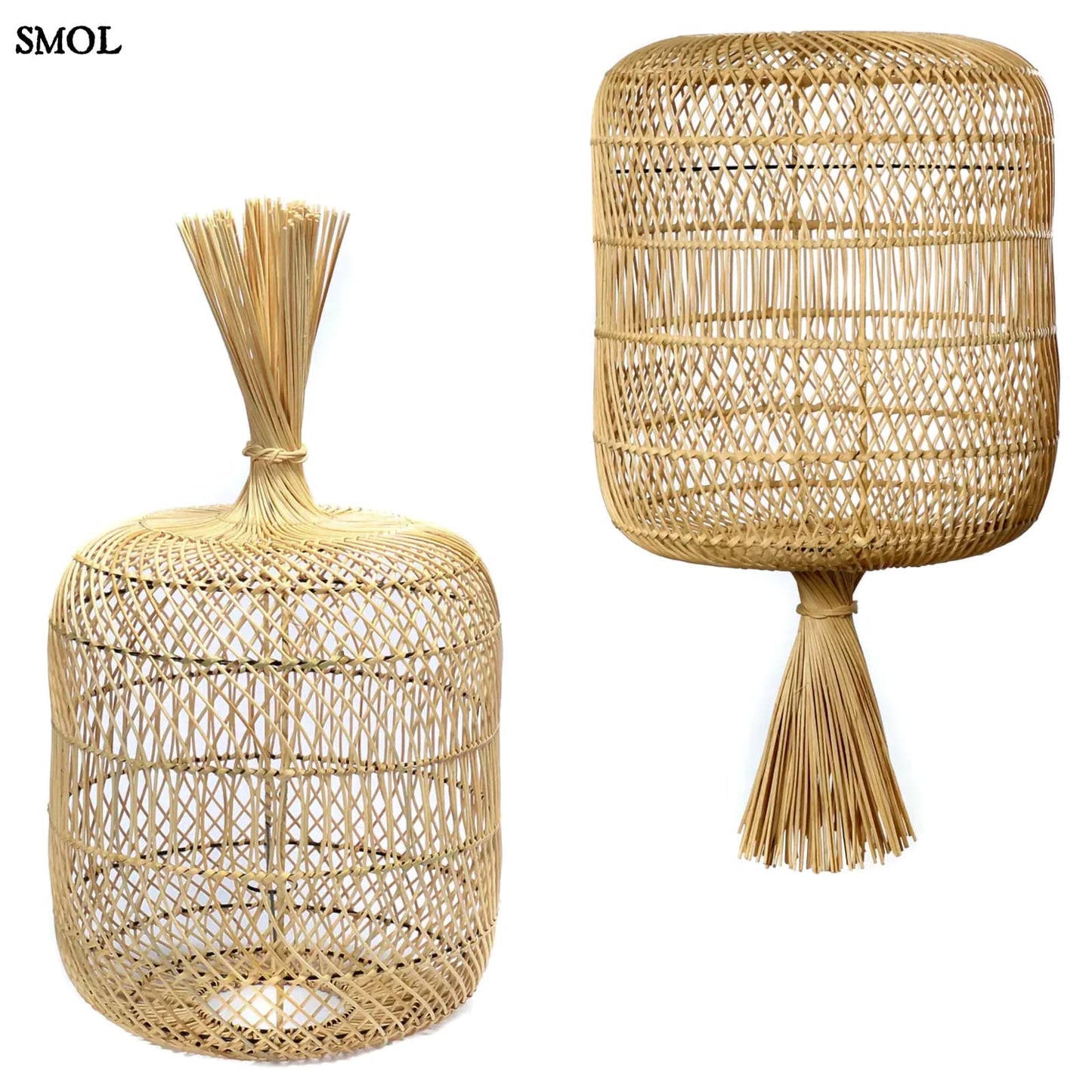 DUMPLING, rattan álló-/ függőlámpaernyő, 70 cm - smol.hu - álló- és függőlámpaként együtt