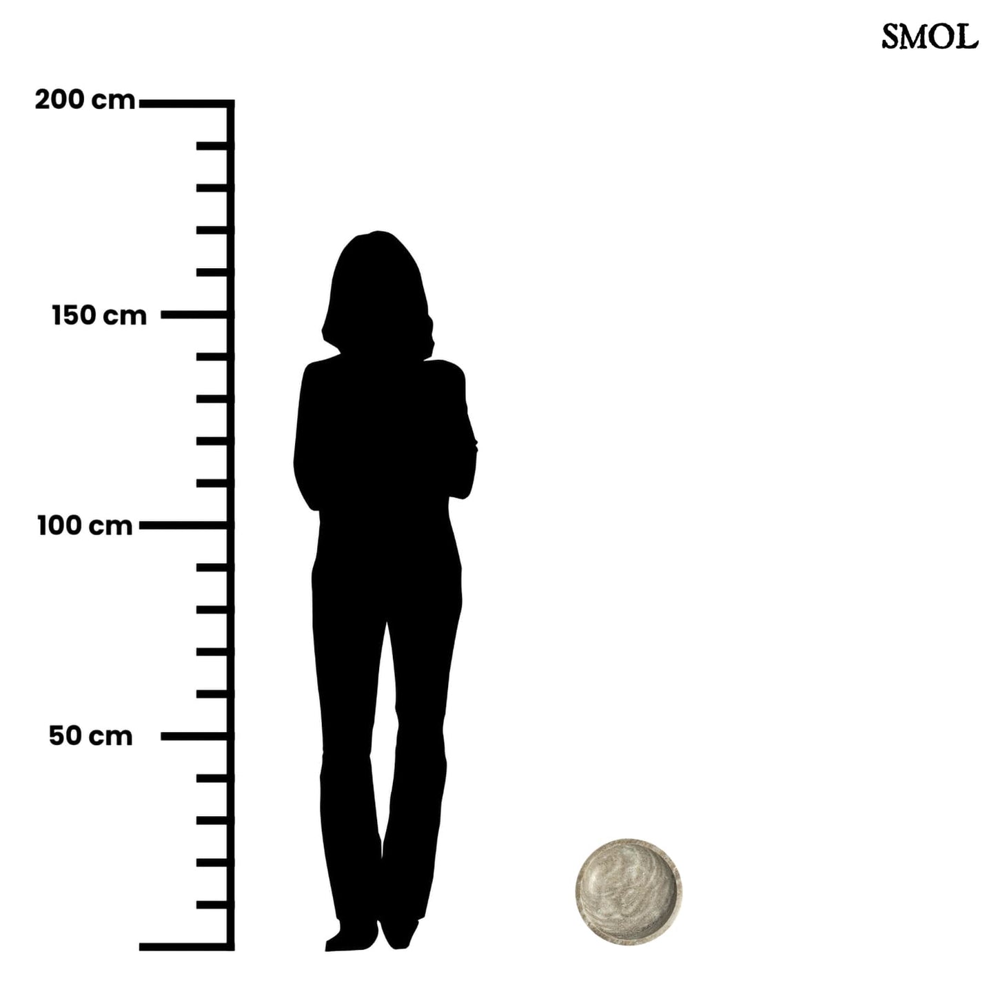 Dísztál - természetes szürke márvány, 24 cm | LEXI - smol.hu - méretarányosan