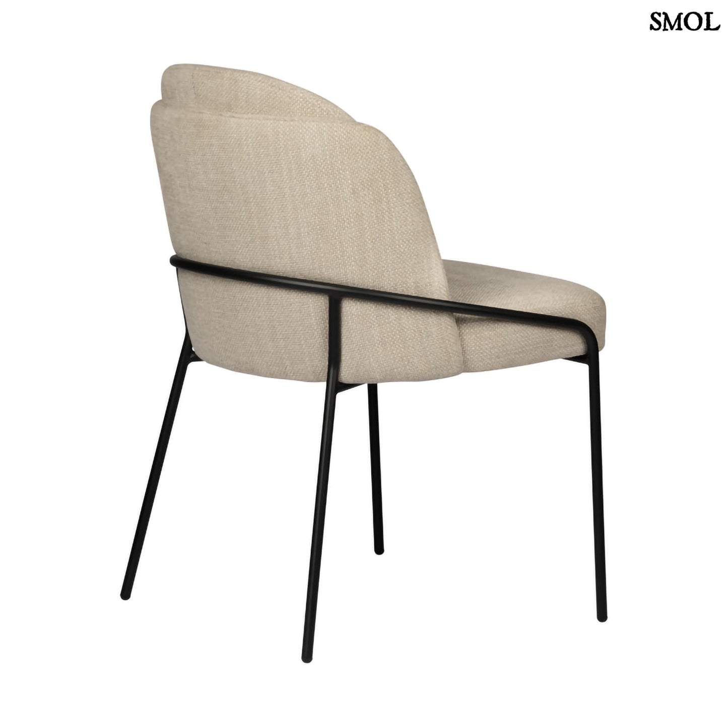 FJORD BEIGE, 2 db kárpitozott étkezőszék - smol.hu - hátra fordítva