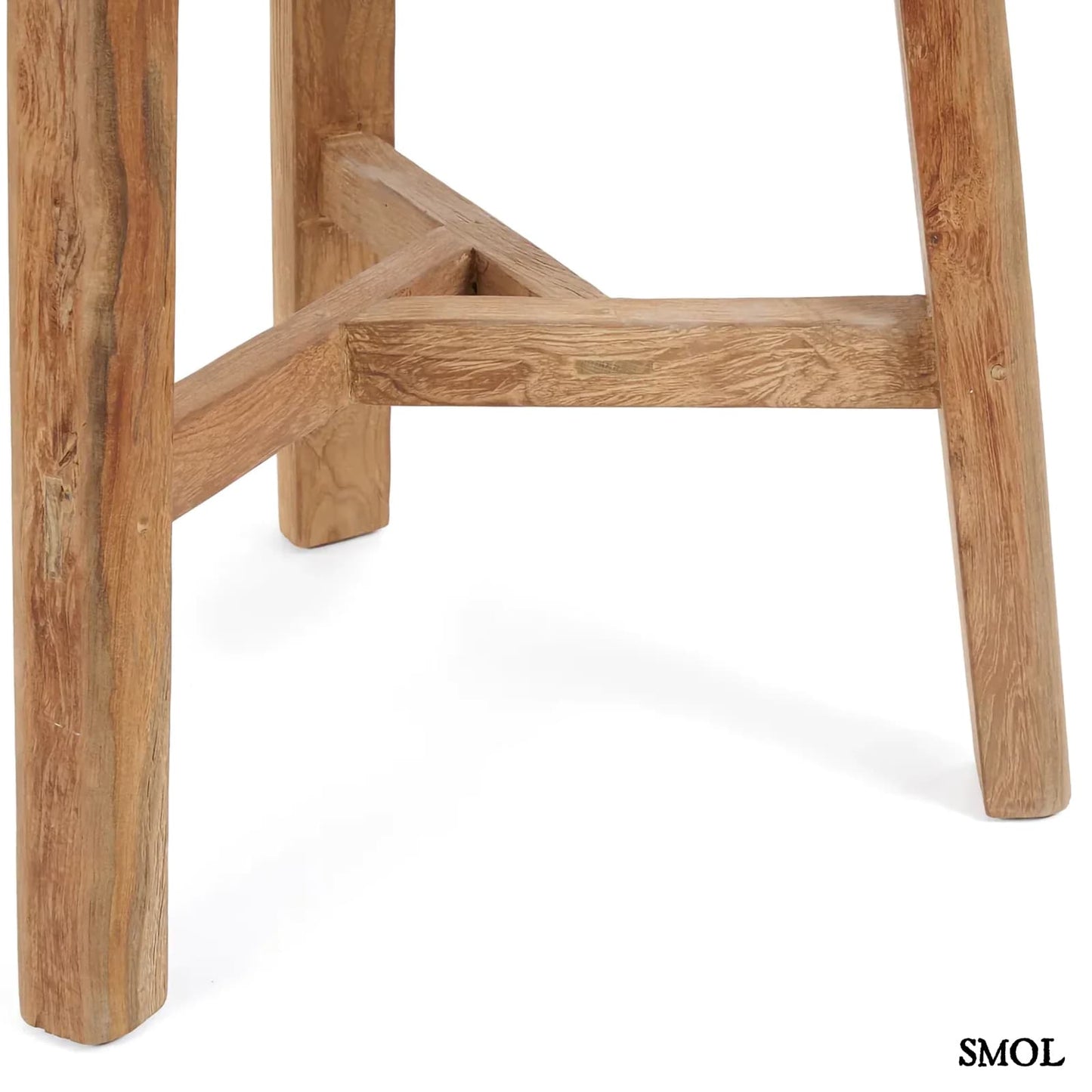 FUSUMA, bel-/kültéri teakfa, magas bárasztal, 105 cm - smol.hu - asztalláb közelről