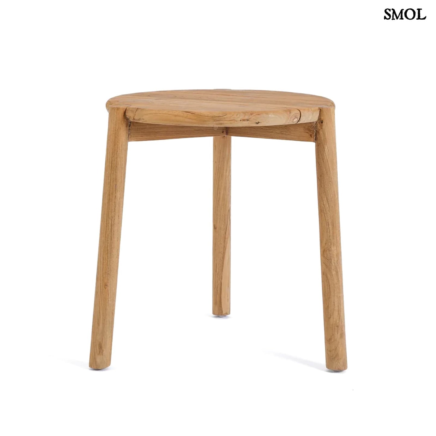 GILIMANUK, bel-/kültéri, fa kisasztal, 50cm - smol.hu - két lábbal elől