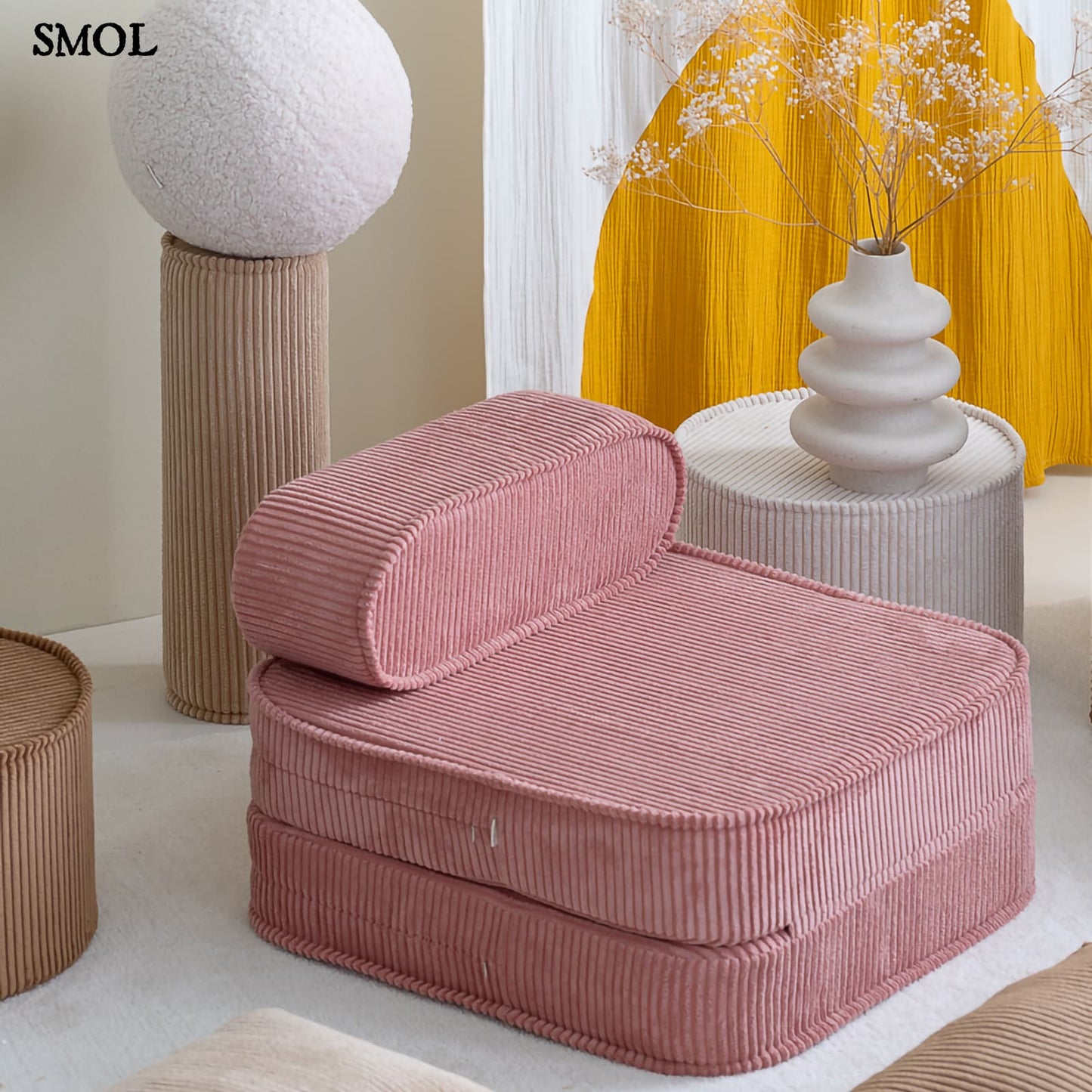 Gyerek ágyfotel, 1 részes | PINK MOUSSE, ággyá alakítható gyerekfotel - smol.hu - gyerekszobában fotelként