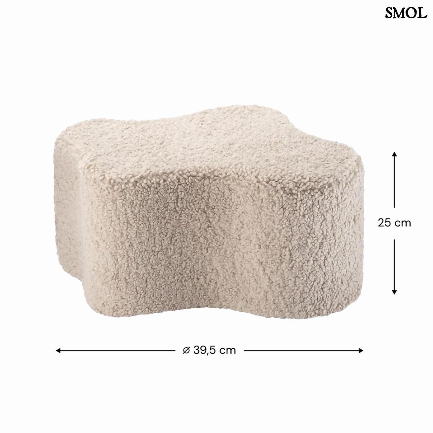 Gyerek felhő puff | CLOUD BISCUIT - SMOL - méretekkel