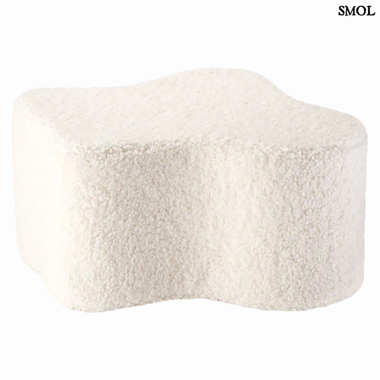 Gyerek felhő puff | CLOUD CREAM WHITE - SMOL - fehér háttérrel