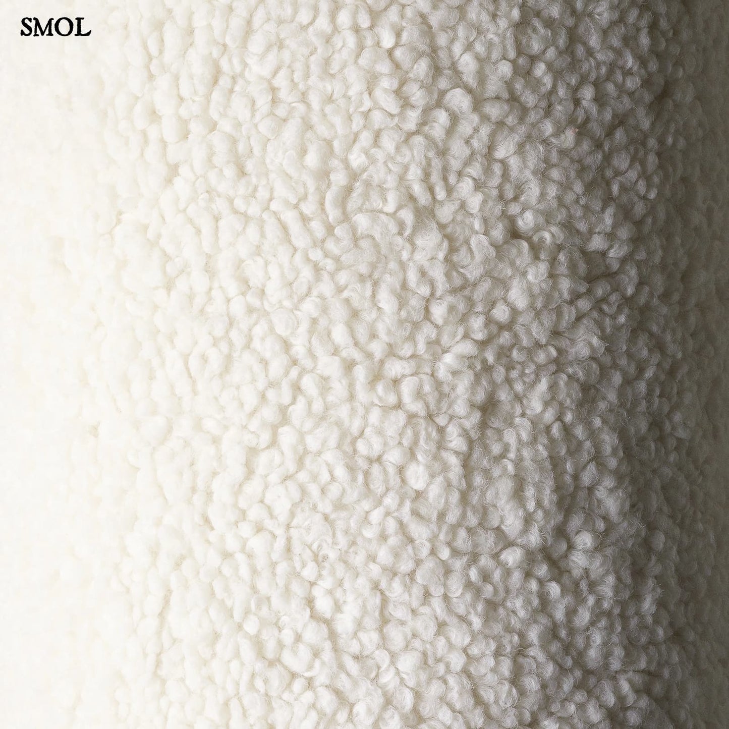 Gyerek felhő puff | CLOUD CREAM WHITE - SMOL - teddy anyag nagyítva
