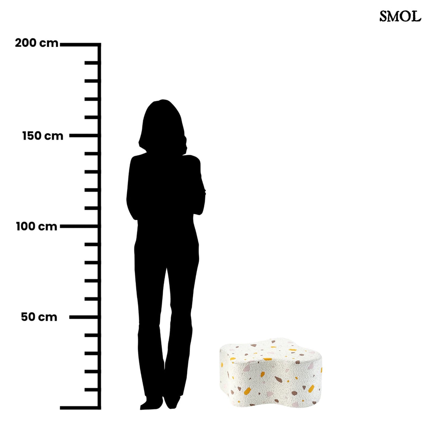 Gyerek felhő puff | TERRAZZO MARBLE | SMOL - méretarányosan
