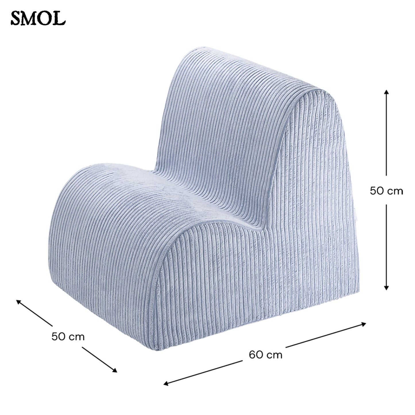 Gyerek felhőfotel | BLUEBERRY - SMOL - méretekkel