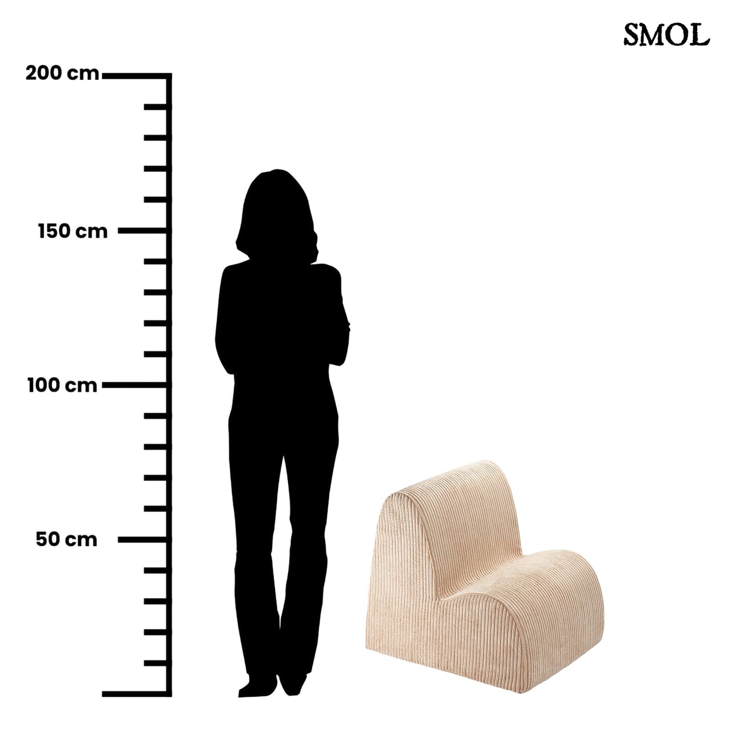 Gyerek felhőfotel | BROWN SUGAR - SMOL - méretarányosan