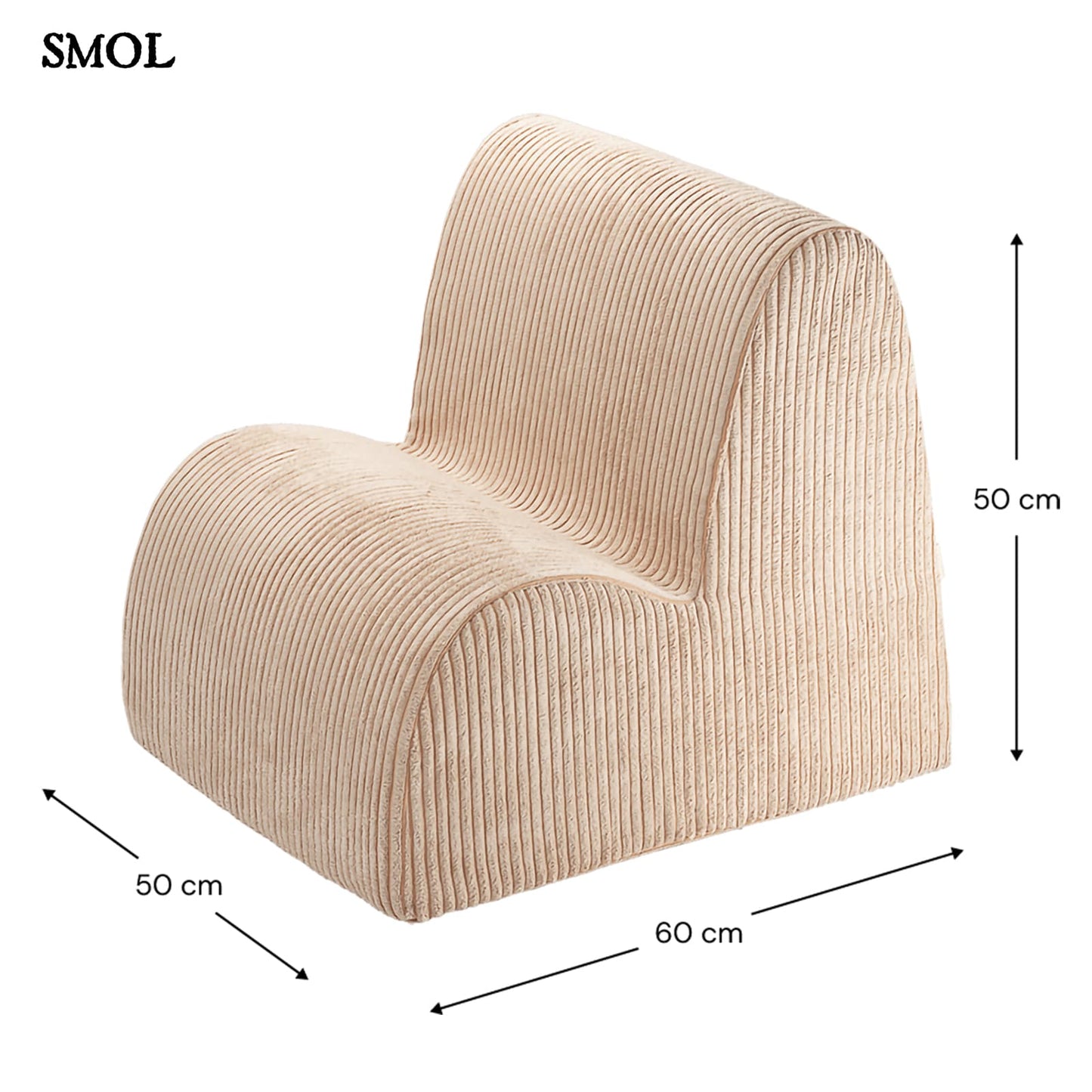 Gyerek felhőfotel | BROWN SUGAR - SMOL - méretekkel