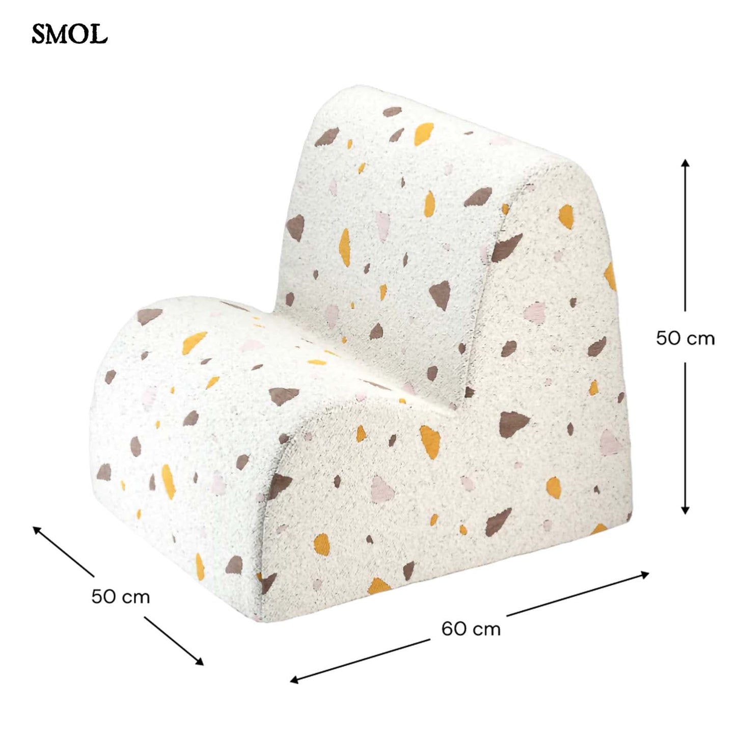 Gyerek felhőfotel | TERRAZZO MARBLE - SMOL - méretekkel