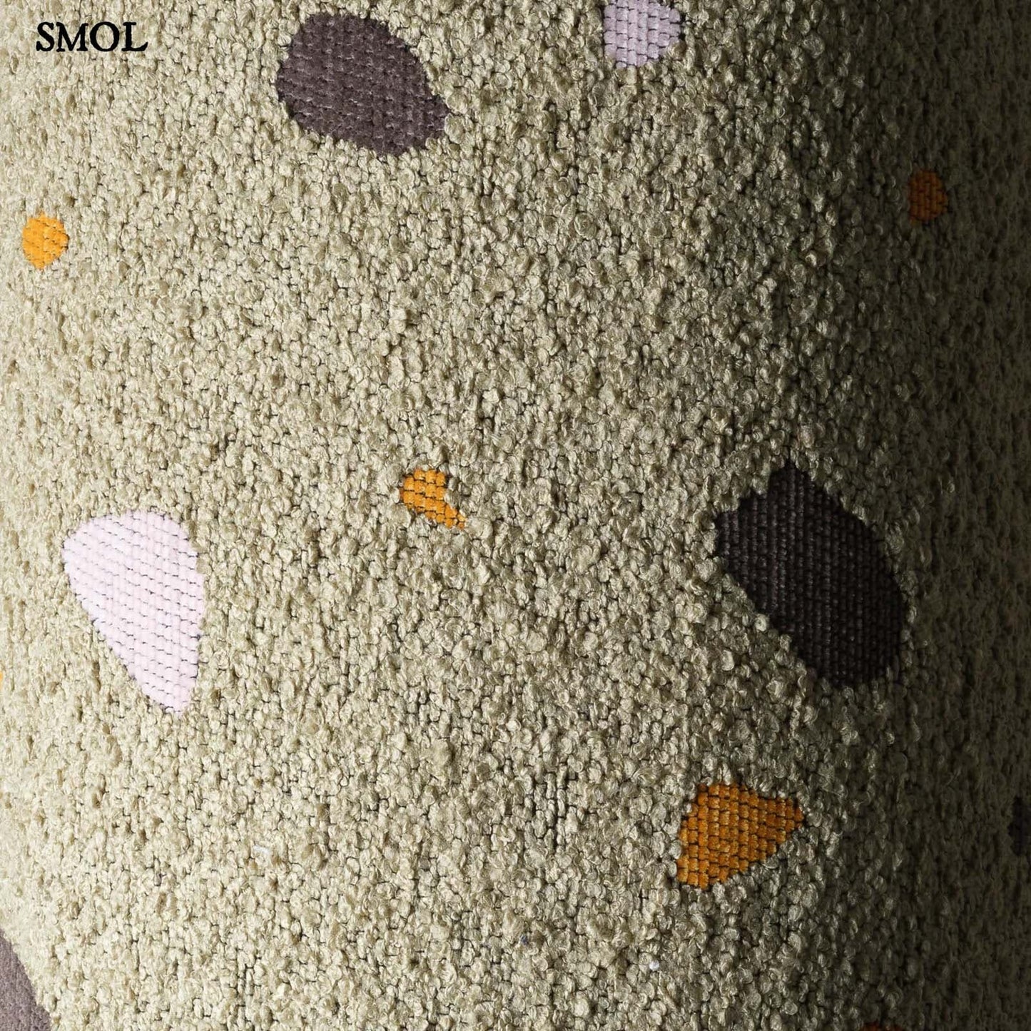 Gyerek felhőfotel | TERRAZZO MOSS, felhő alakú, terrazzo gyerekfotel - SMOL - anyag és minta nagyítva