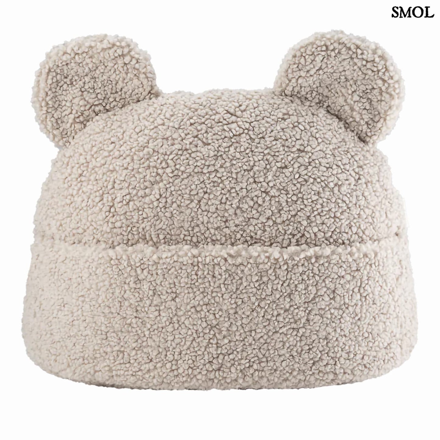 Gyerekpárna, zsebes tároló, mackófüles | TEDDY BISCUIT | SMOL - fehér háttérrel