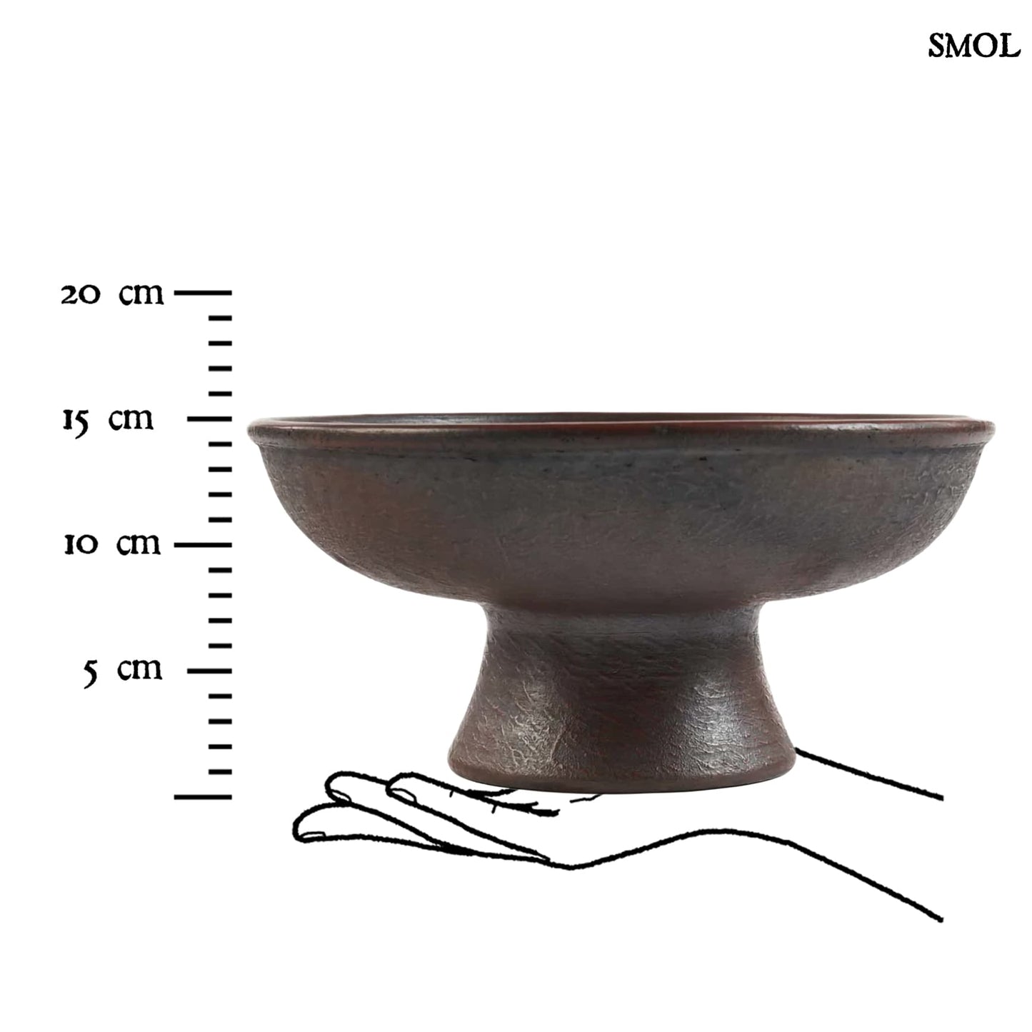 Gyümölcsöstál - terrakotta, 30 cm| ETHNIC FRUIT - smol.hu - méretarányosan