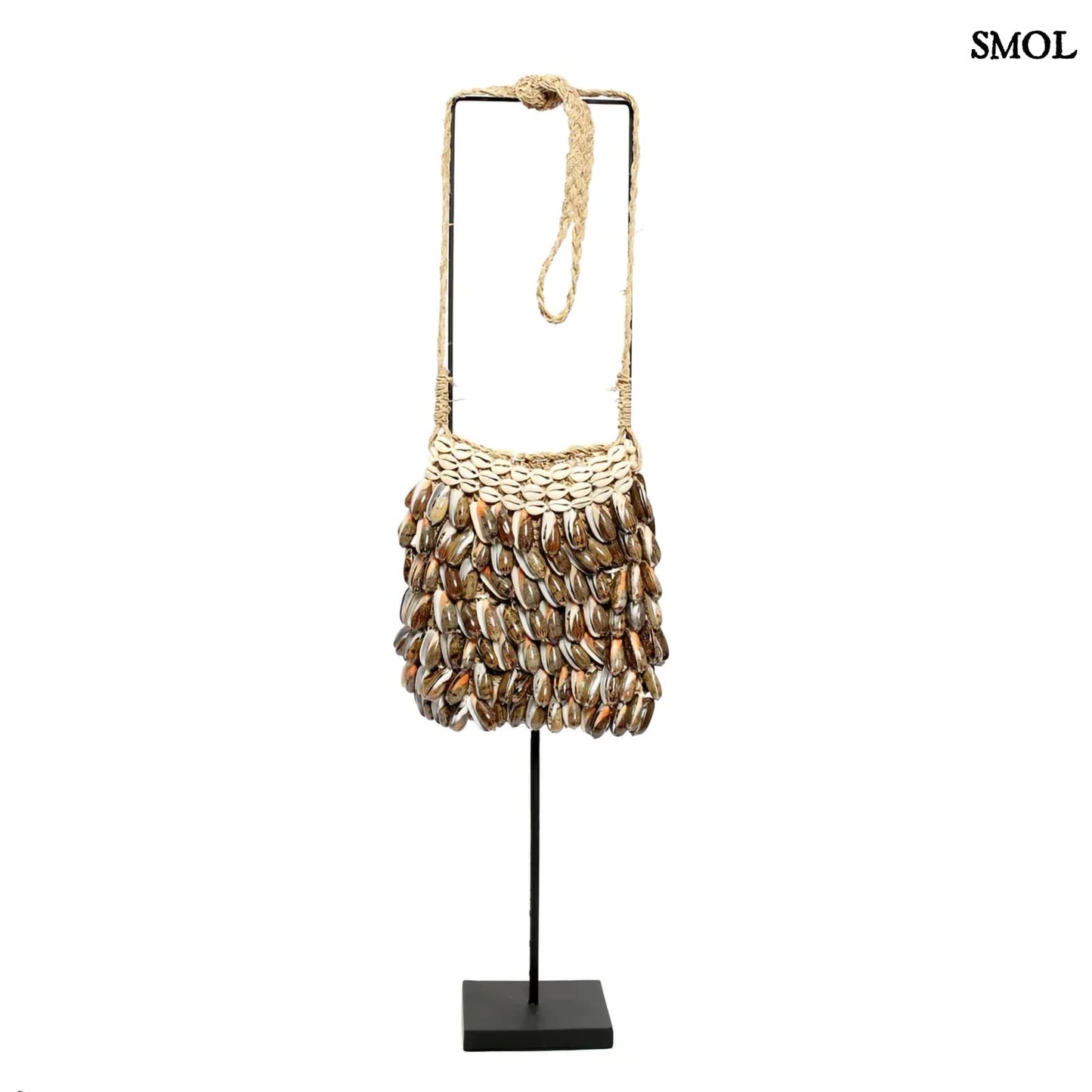 Kagylóval díszített táska tartón, 75 cm -SHELL PURSE - smol.hu -fehér háttérrel