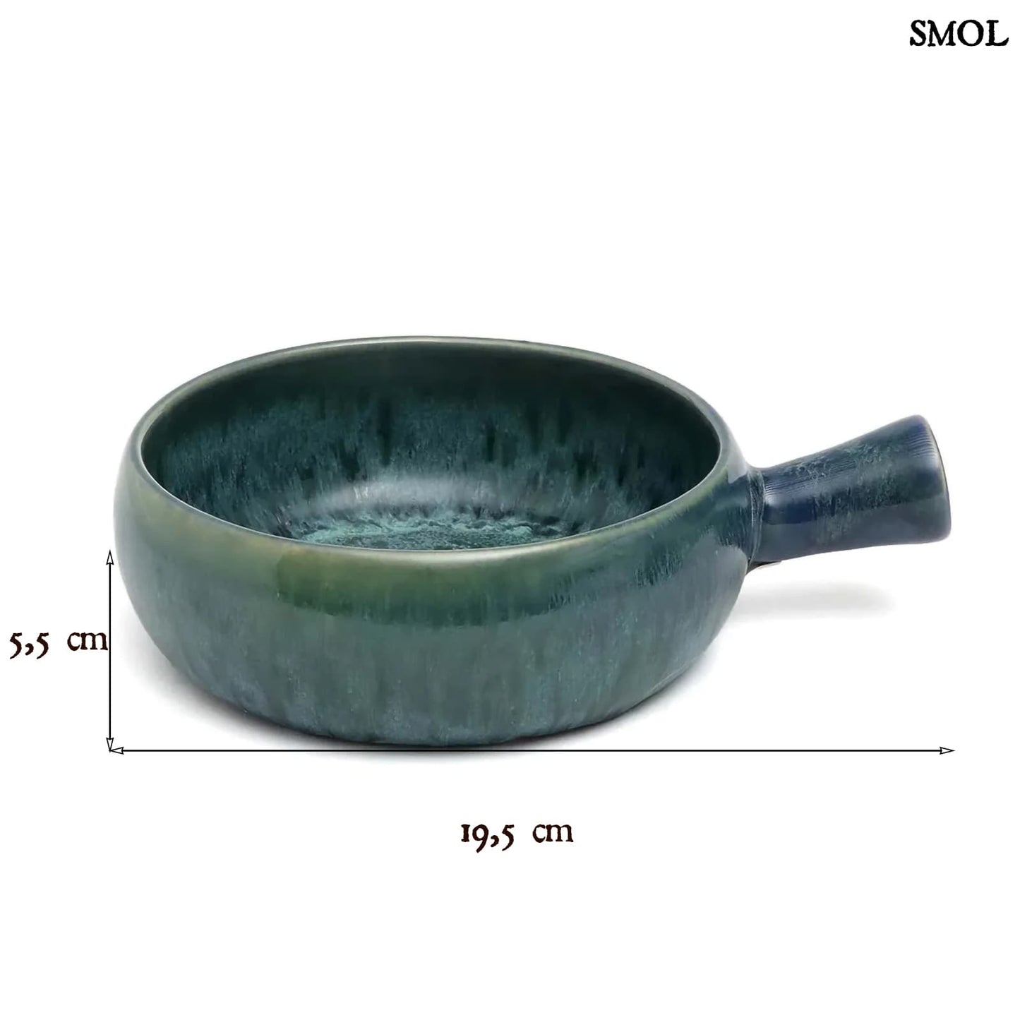 Kerámia tál füllel - Készlet | AQUA CASSEROLE - smol.hu - méretekkel