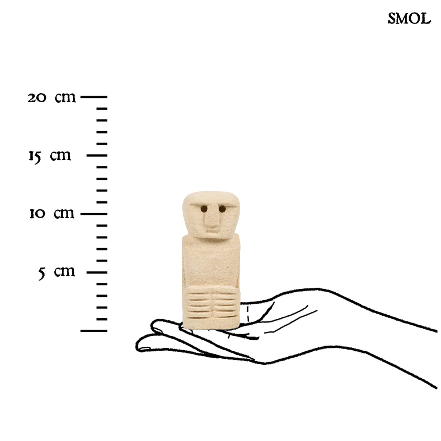 Kőszobor - natúr, 12 cm | SUMBA24 - smol.hu - méretarányosan