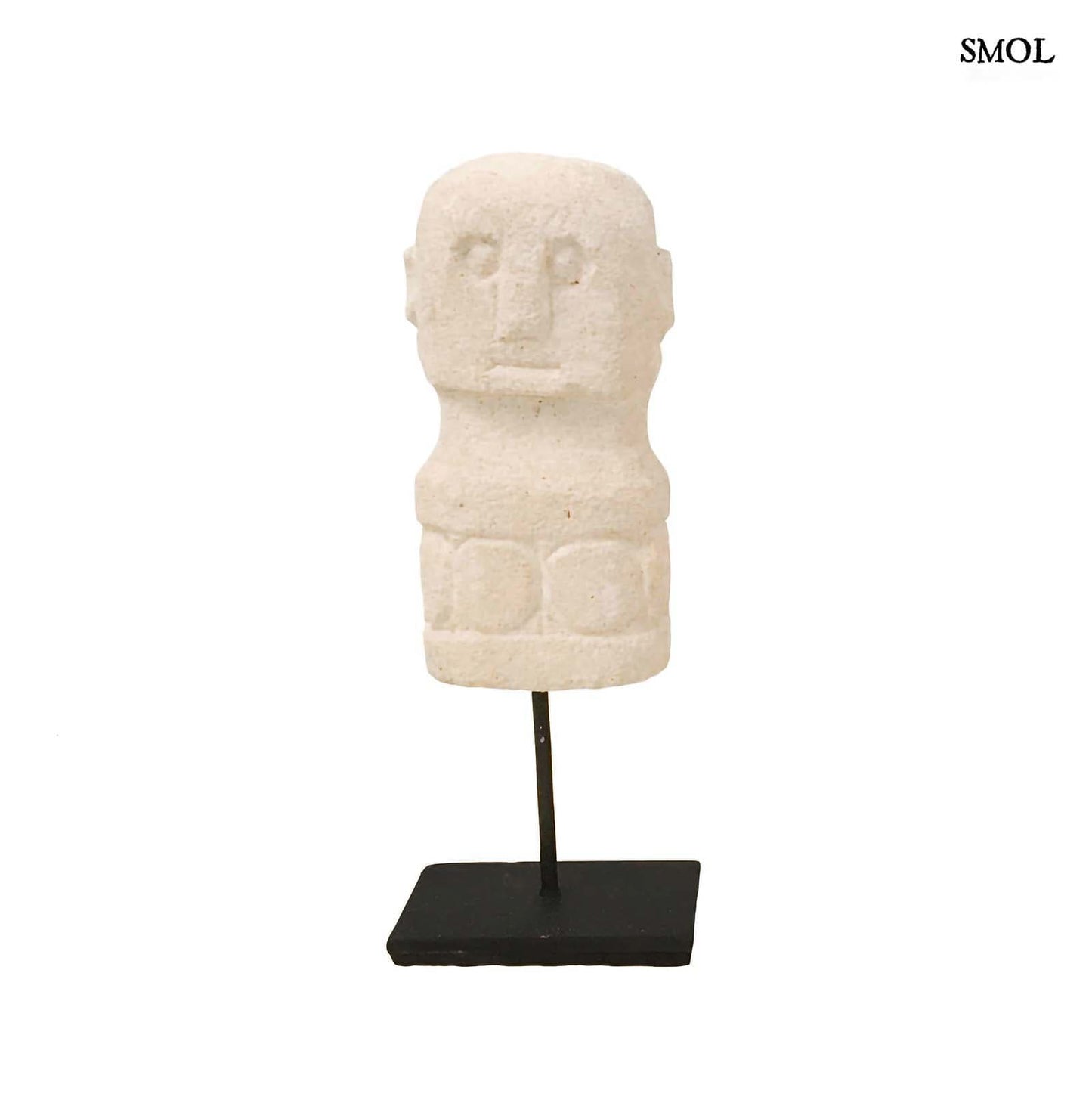 Kőszobor tartón - natúr, 17 cm | SUMBA - smol.hu - szemből