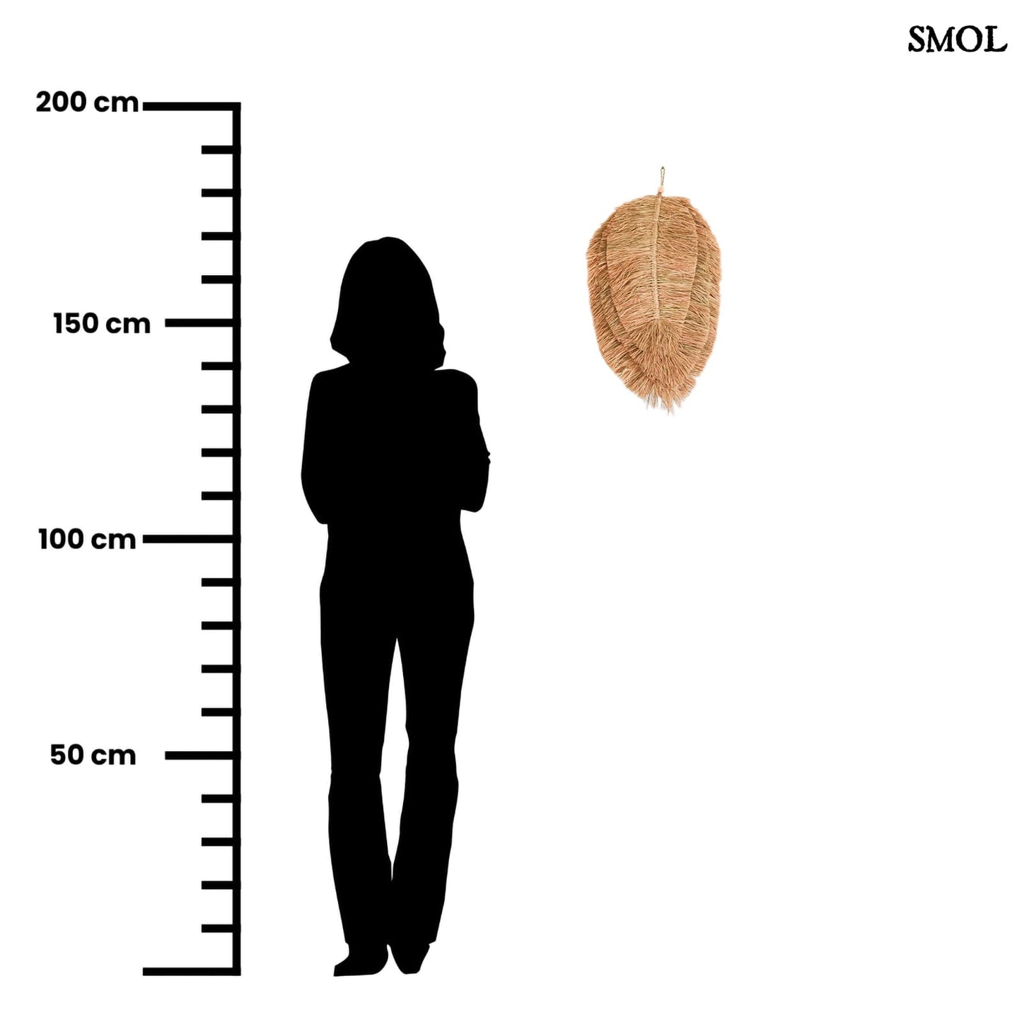 Levél Fali Dekoráció, 50 cm | TIPIN - smol.hu - méretarányosan