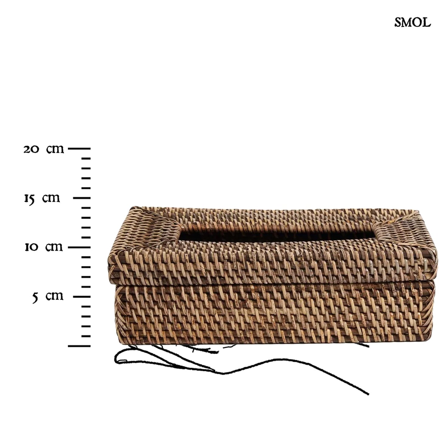 RATTAN CLASSIC, zsebkendőtartó, 27 cm - smol.hu - méretarányosan