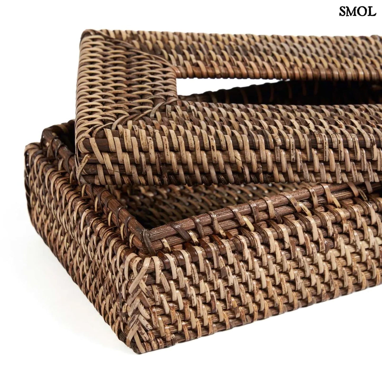 RATTAN CLASSIC, zsebkendőtartó, 27 cm - smol.hu - tető elcsúsztatva