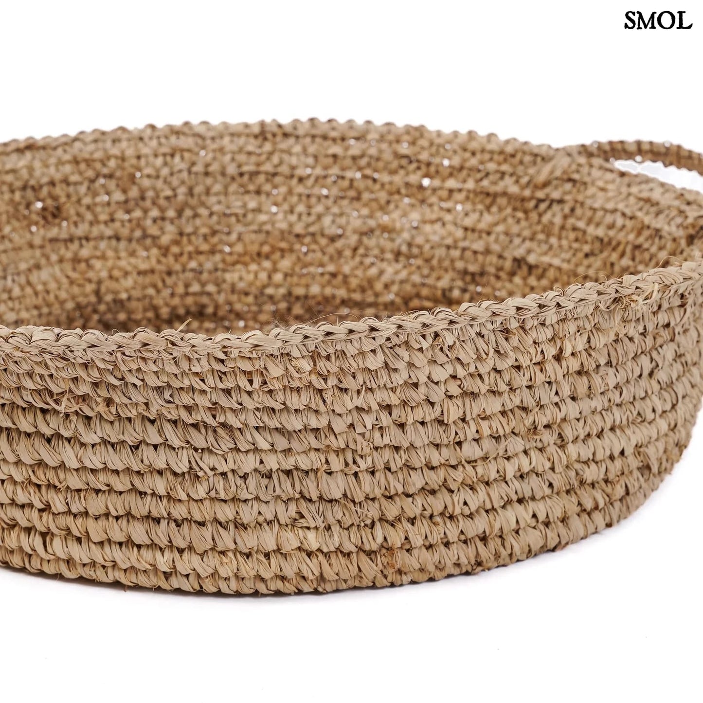 Raffia Tárolókosár, 43 cm | RAFFIA BASKET TRAYS - smol.hu - oldalról nagyítva