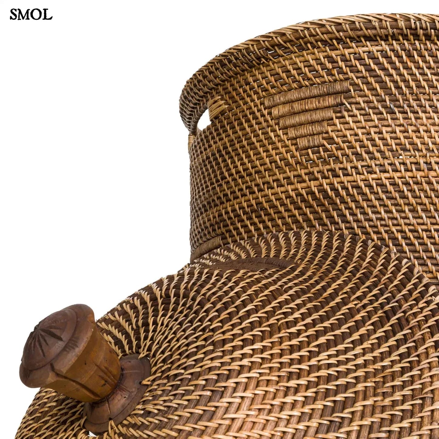 Rattan Tárolókosár fedéllel, 90 cm | COLONIAL LAUNDRY | SMOL - nagyítva