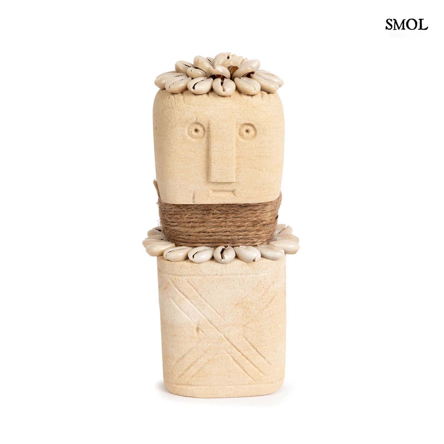 SAKTI, kőszobor kagylókkal, 20 cm - smol.hu
