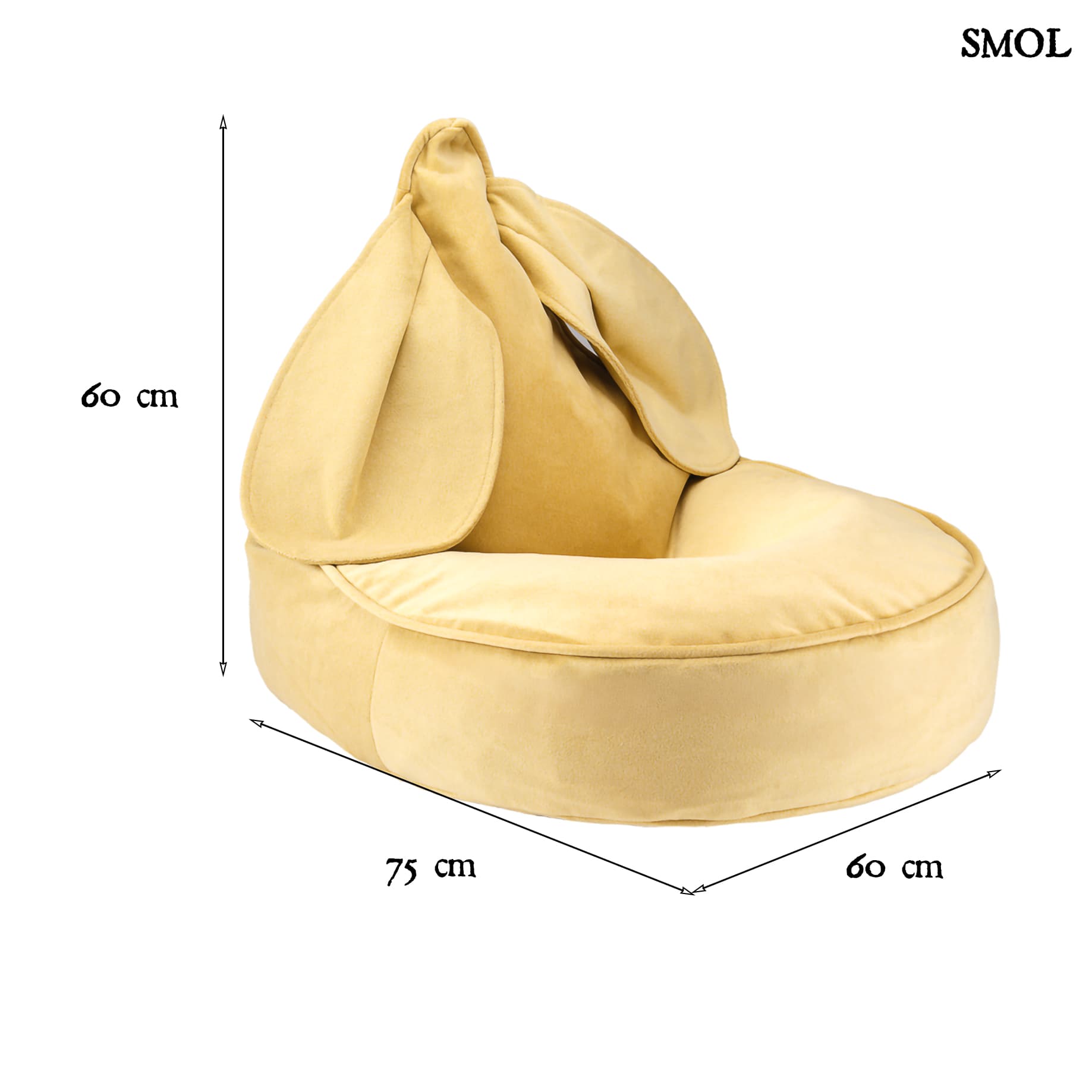 SALTED CARAMEL, nyuszifüles, gyerek babzsákfotel, 75x60x60 - smol.hu