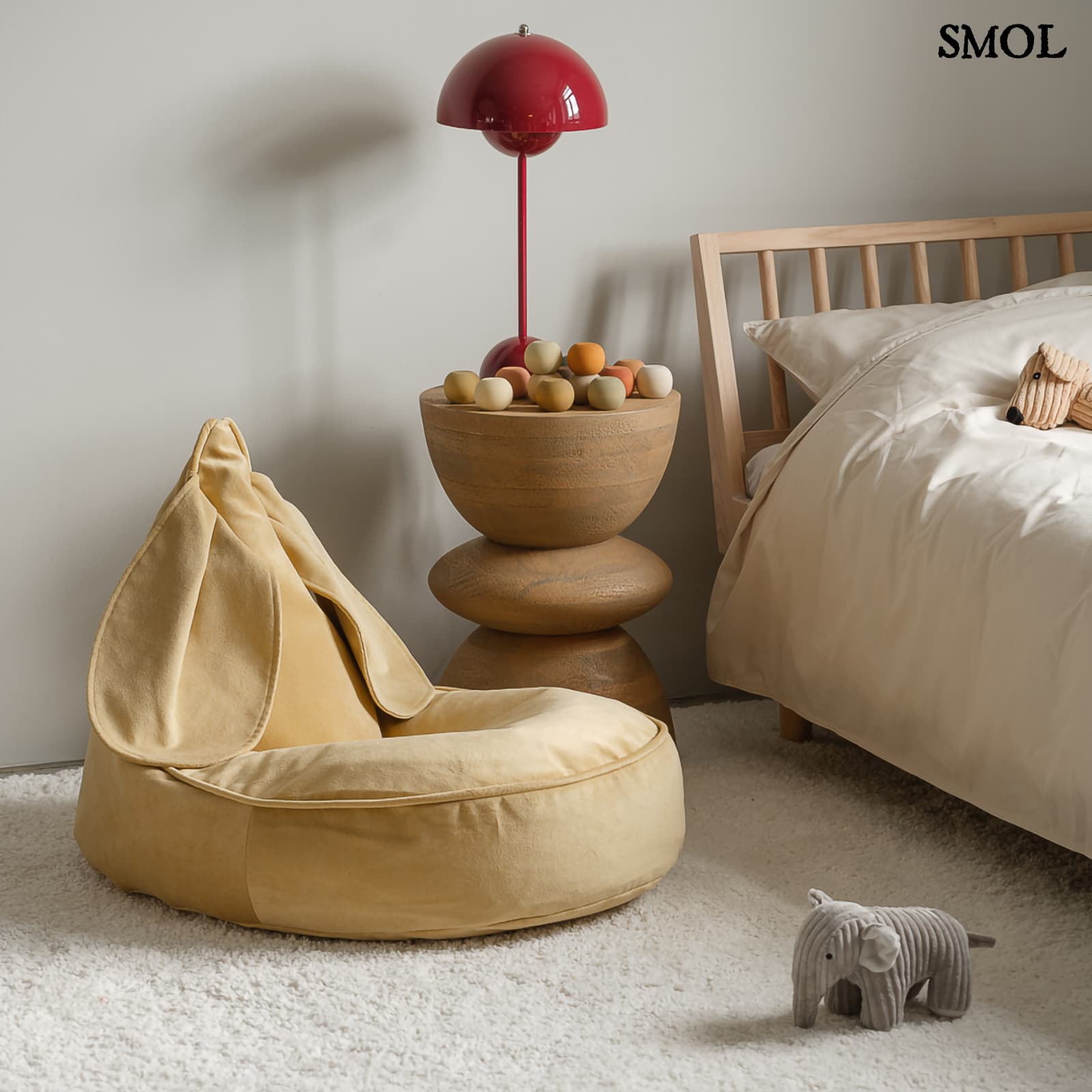 SALTED CARAMEL, nyuszifüles, gyerek babzsákfotel, 75x60x60 - smol.hu