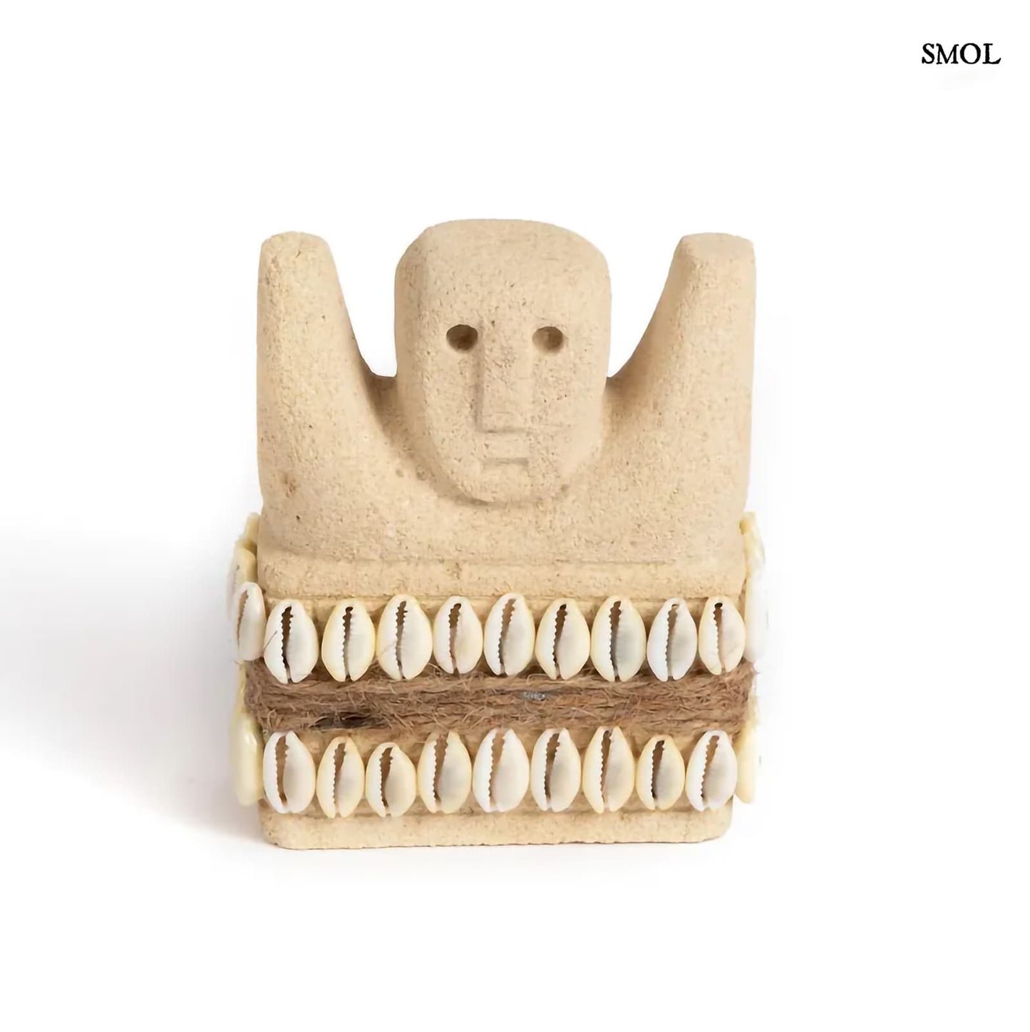 SUMBA28, kőszobor kagylókkal, 10 cm - smol.hu