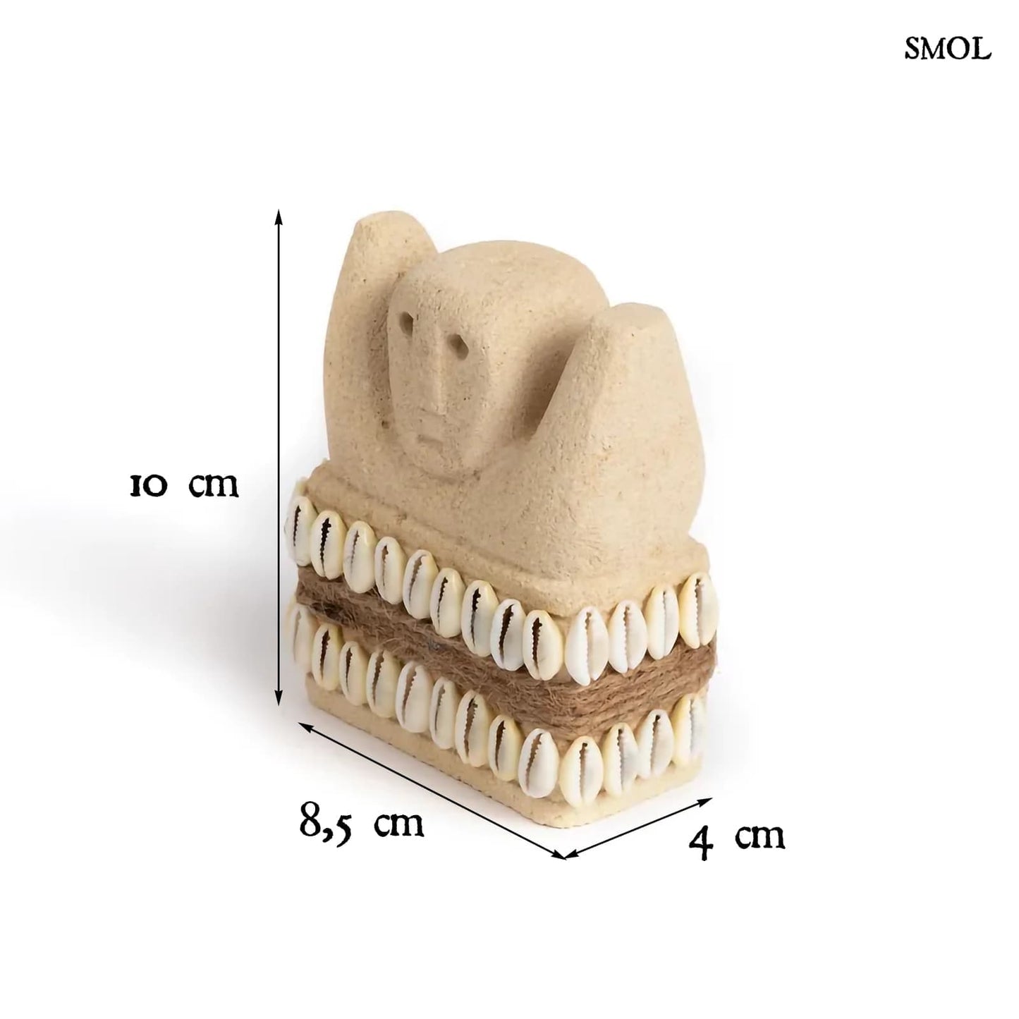SUMBA28, kőszobor kagylókkal, 10 cm - smol.hu