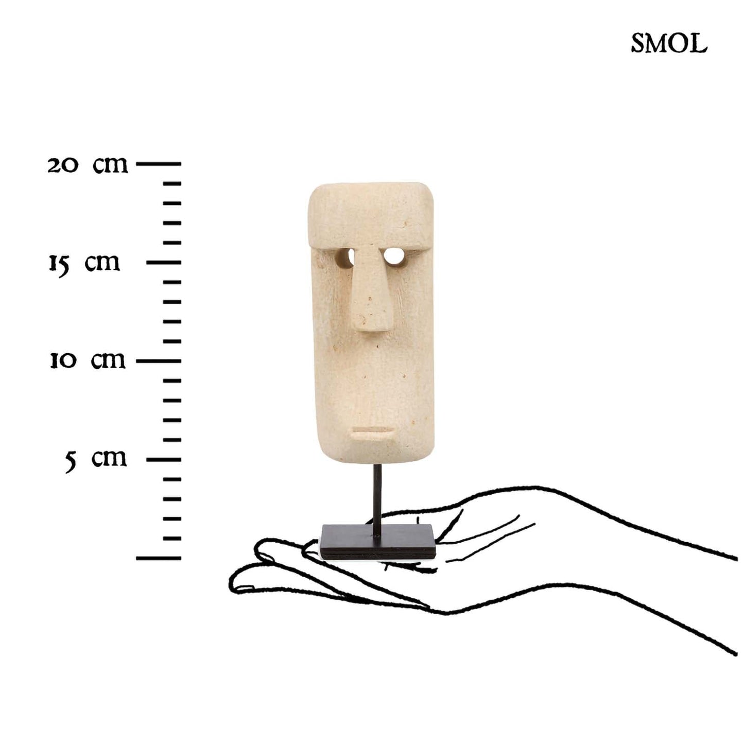 SUMBA20, kőszobor tartón, 19 cm - smol.hu