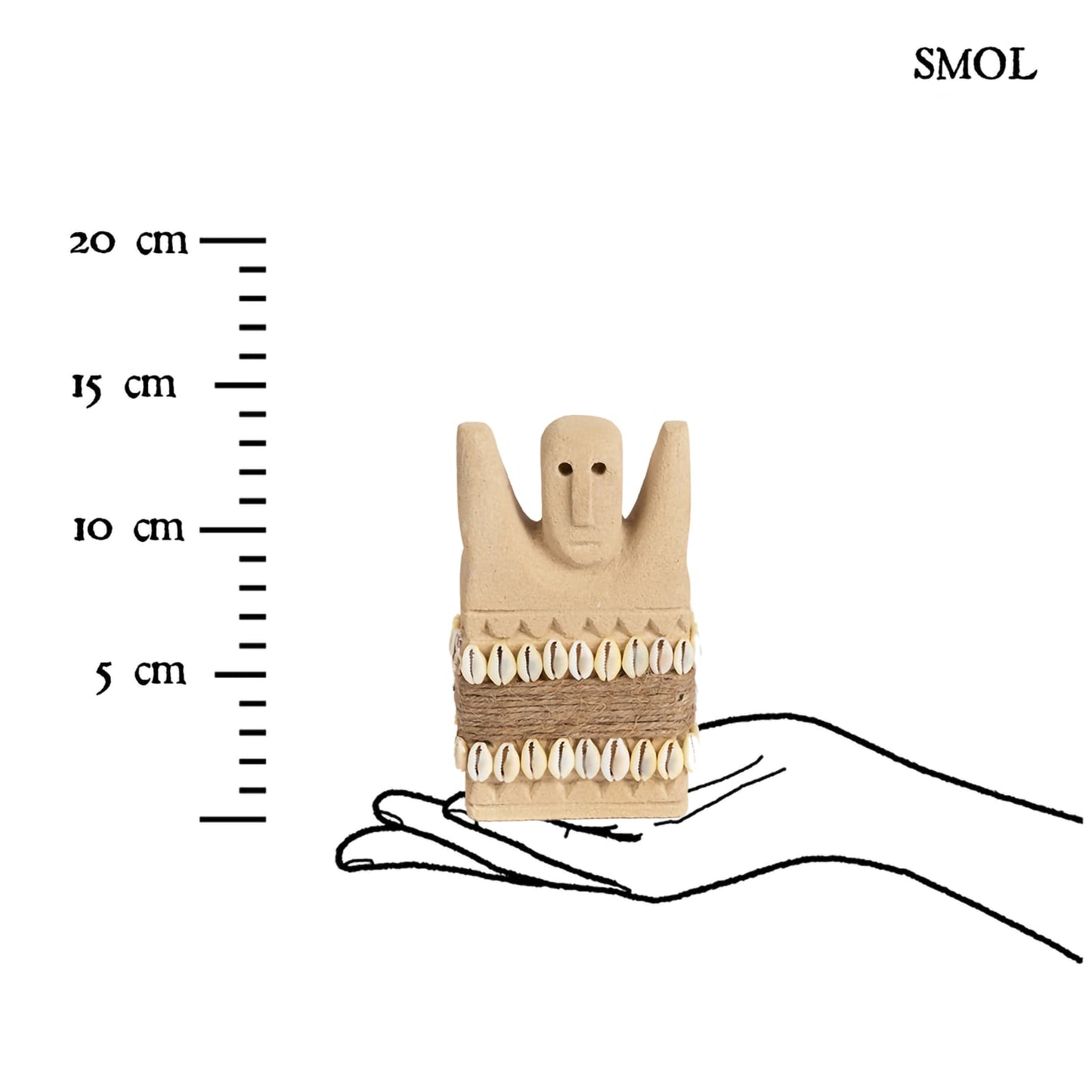 SUMBA28, kőszobor kagylókkal, 14 cm - smol.hu