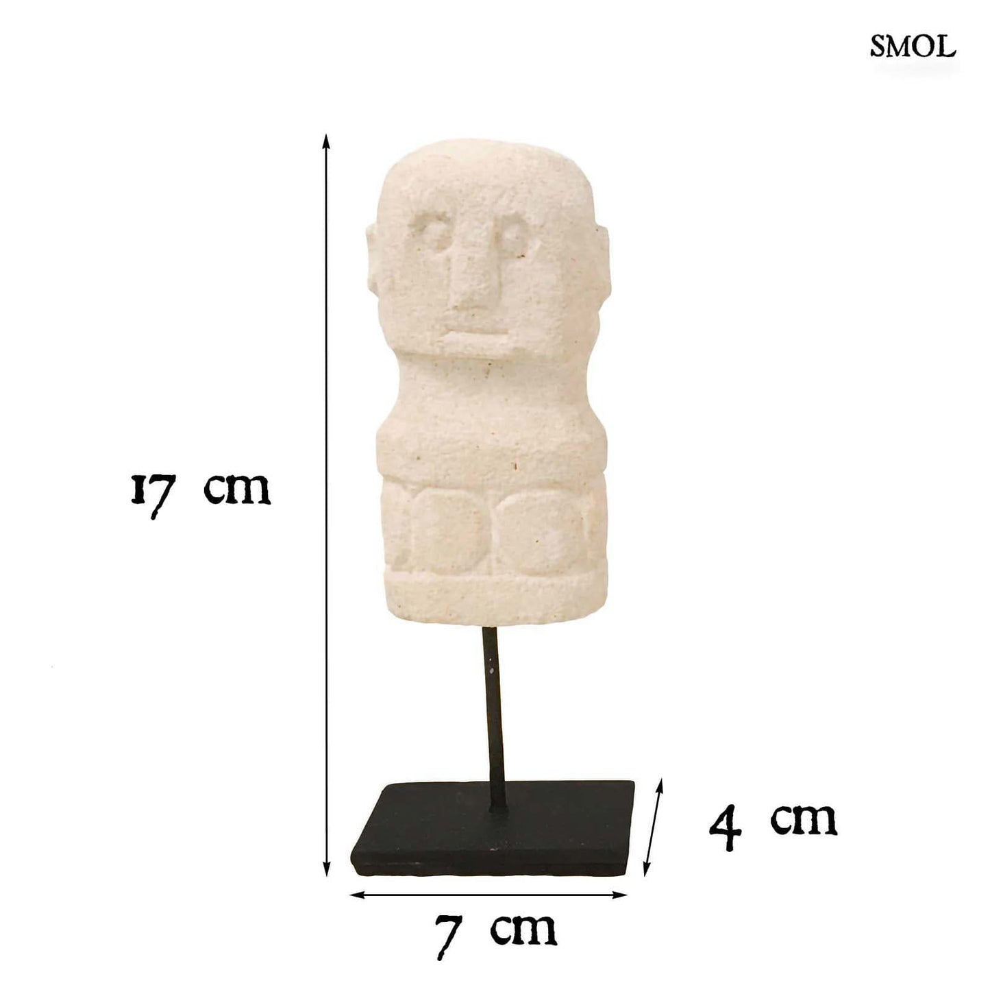 SUMBA,kőszobor tartón, 17 cm - smol.hu