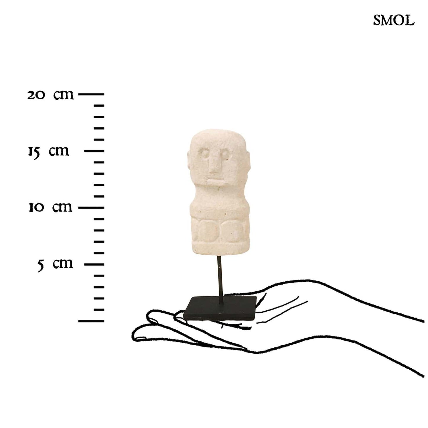 SUMBA,kőszobor tartón, 17 cm - smol.hu