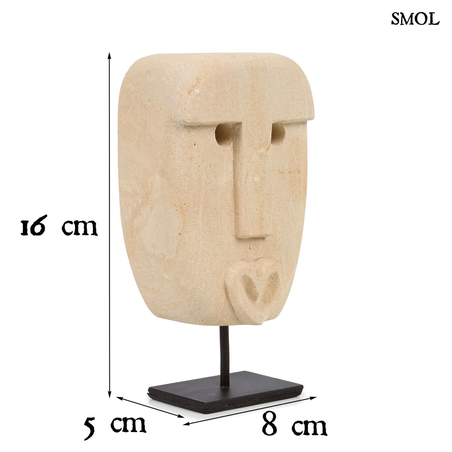 SUMBA19, kőszobor tartón, 16 cm - smol.hu