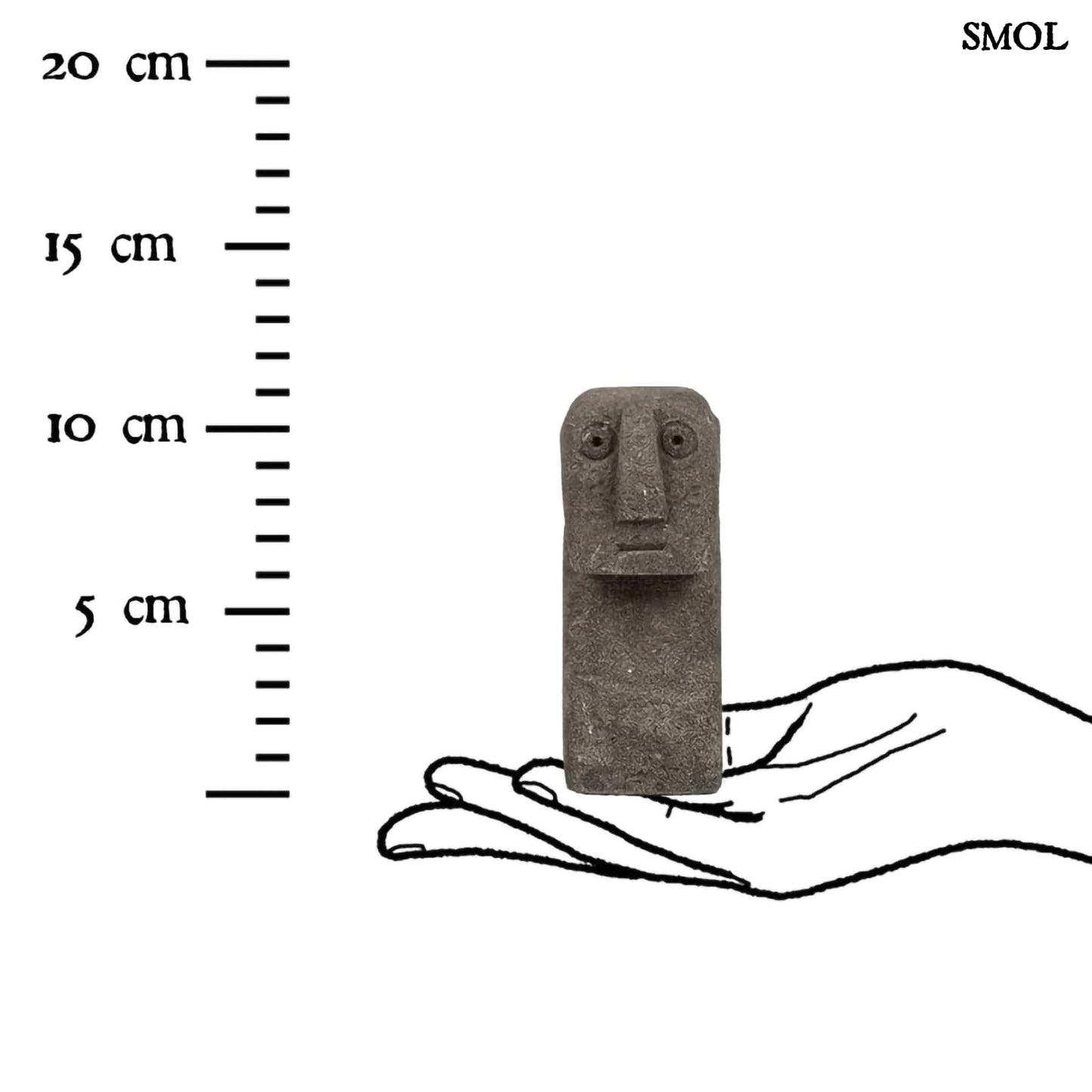 SUMBA25 , szürke kőszobor, 11 cm - smol.hu