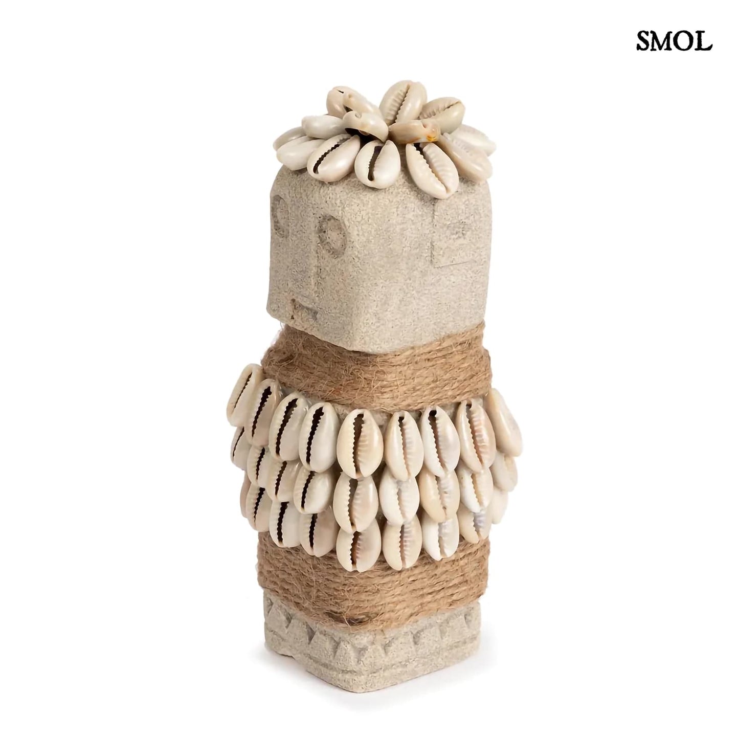 SUMBA33, kőszobor kagylókkal, 15 cm - smol.hu