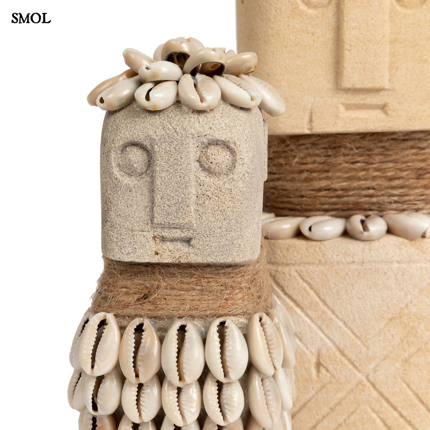SUMBA33, kőszobor kagylókkal, 15 cm - smol.hu