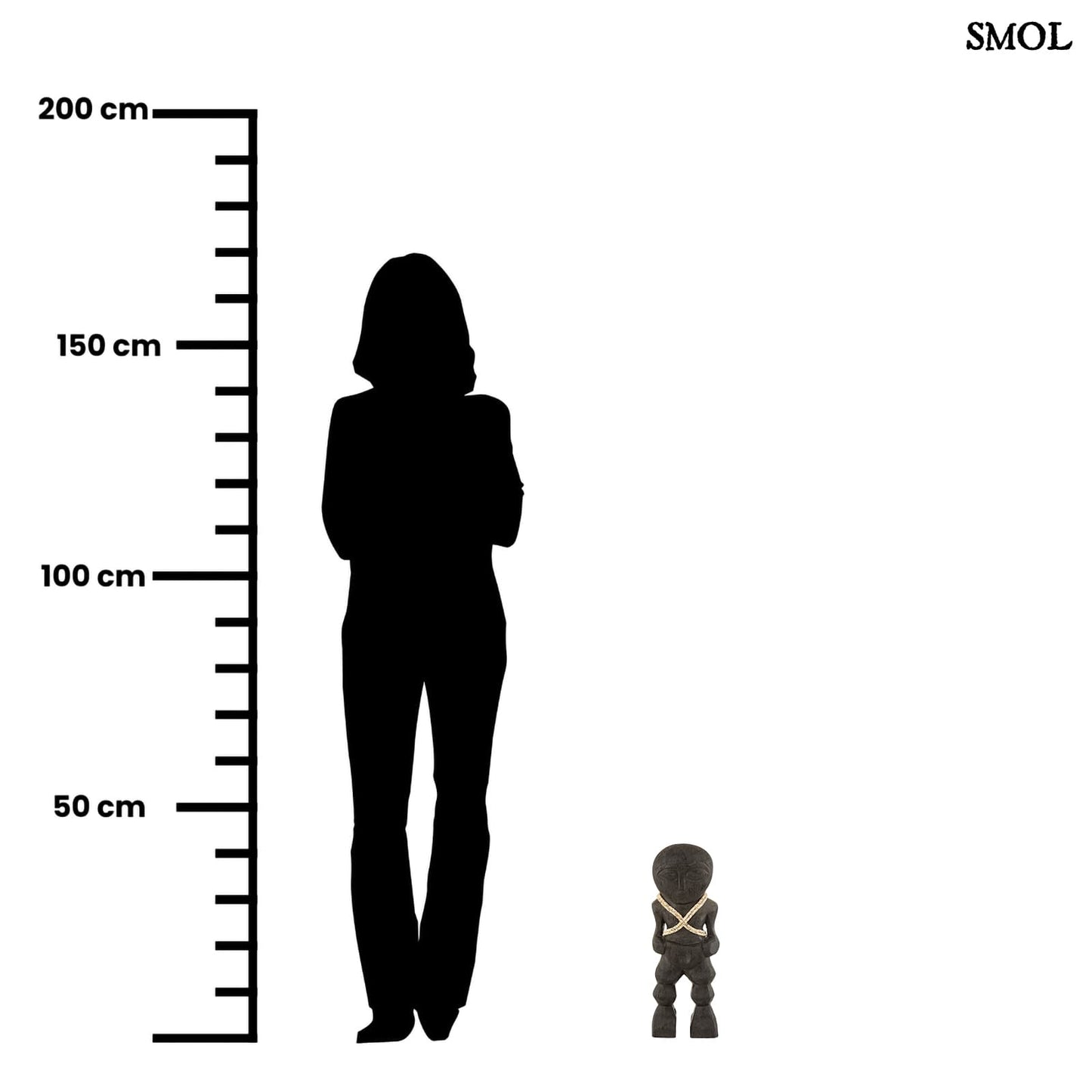 Szobor - fekete, mangófa, 41 cm | MATTEO - smol.hu - méretarányosan