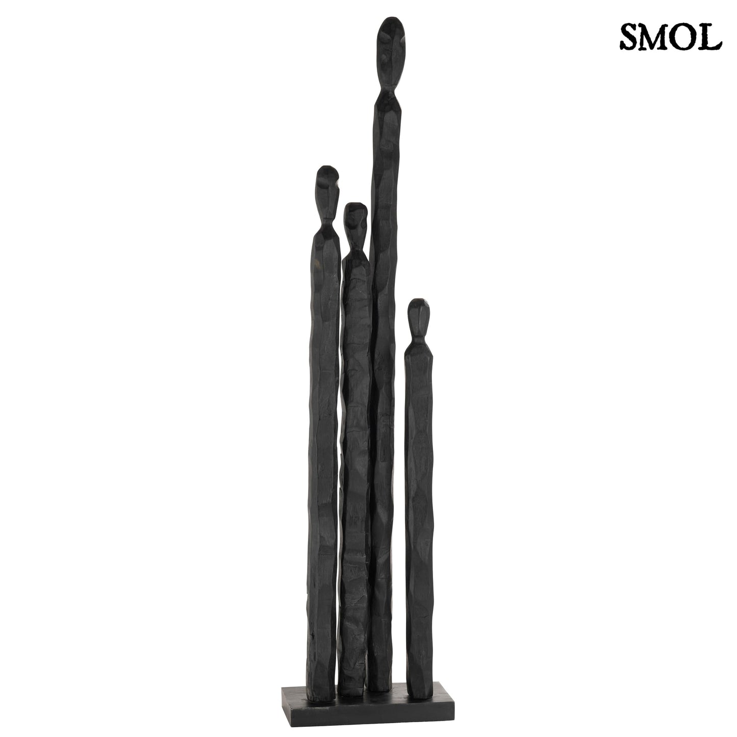 Szobor - mangófa, fekete, 111 cm | KADE - smol.hu - szemből