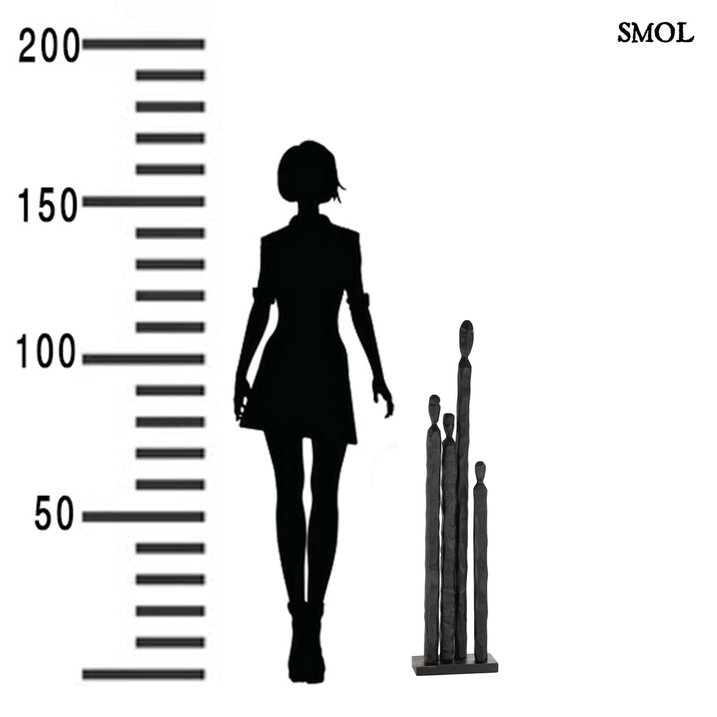 Szobor - mangófa, fekete, 111 cm | KADE - smol.hu - méretarányosan